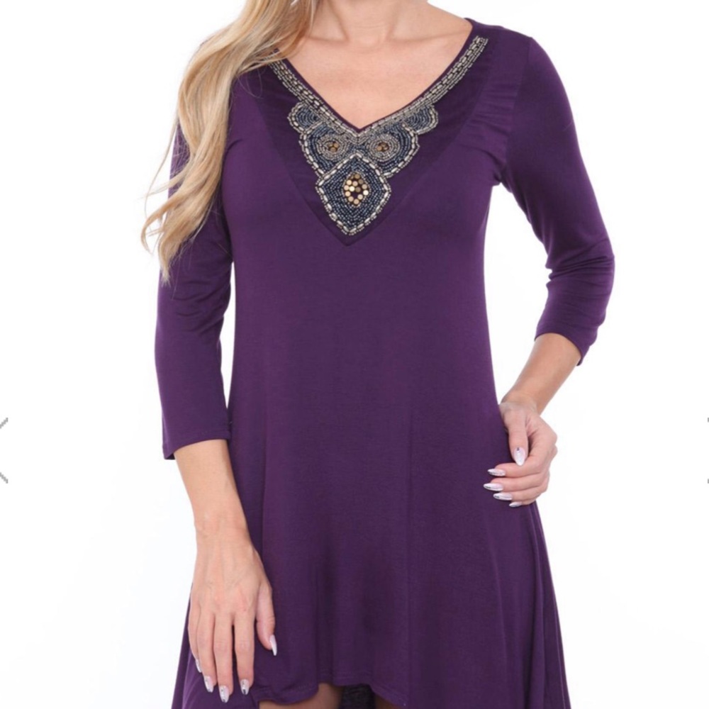 EMBROIDERED TUNIC TOP/DRESS - Picture 4 of 5